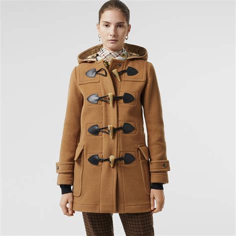 burberry wool blend duffle coat camel|Burberry goddess wool blend.